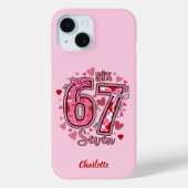 6 7 Six Seven Meme Trend Girls Name iPhone Case (Achterkant)