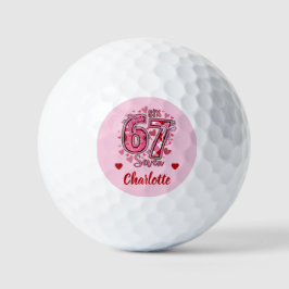 6 7 Six Seven Meme Trend Girls Pink Name Golfballen