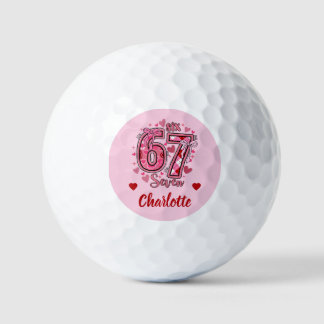 6 7 Six Seven Meme Trend Girls Pink Name Golfballen