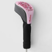 6 7 Six Seven Meme Trend Meisjes Roze Naam Golfheadcover (Schuin)