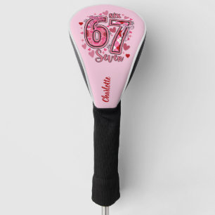 6 7 Six Seven Meme Trend Meisjes Roze Naam Golfheadcover