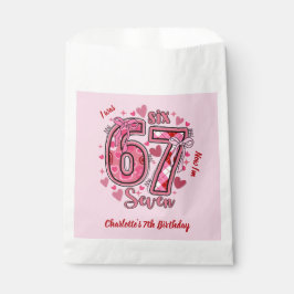 6 7 Six Seven Meme Trend Pink Girls 7th Birthday Bedankzakje