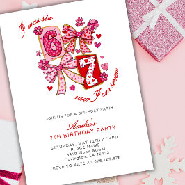 6 7 Six Seven Meme Viral 7TH Girl Birthday Party  Kaart