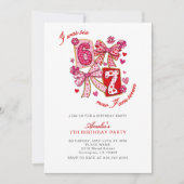 6 7 Six Seven Meme Viral 7TH Girl Birthday Party  Kaart (Voorkant)