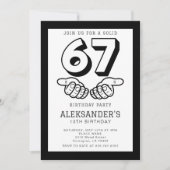 6 7 Six Seven Meme Viral Boy Any Birthday Party  Kaart (Voorkant)