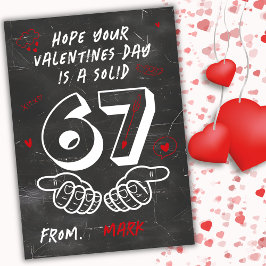 6 7 Six Seven Tieners Kinderen School Valentijnsda Feestdagenkaart