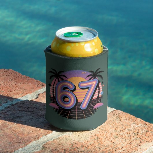 6 7 Six Seven Vaporwave Gen Z Alpha Meme Blikjeskoeler (Insitu Zwembad)