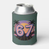 6 7 Six Seven Vaporwave Gen Z Alpha Meme Blikjeskoeler (Blikje Voorkant)