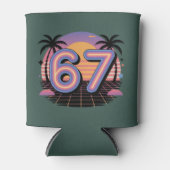 6 7 Six Seven Vaporwave Gen Z Alpha Meme Blikjeskoeler (Voorkant)