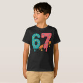 6 7 Skateboard Drip Illustratie Ontwerp T-shirt (Voorkant volledig)