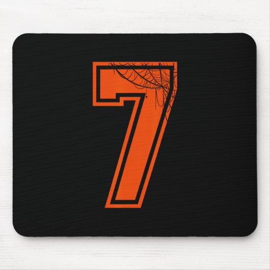 6 7 Spider Web Funny Halloween Costume Tee Muismat (Voorkant)