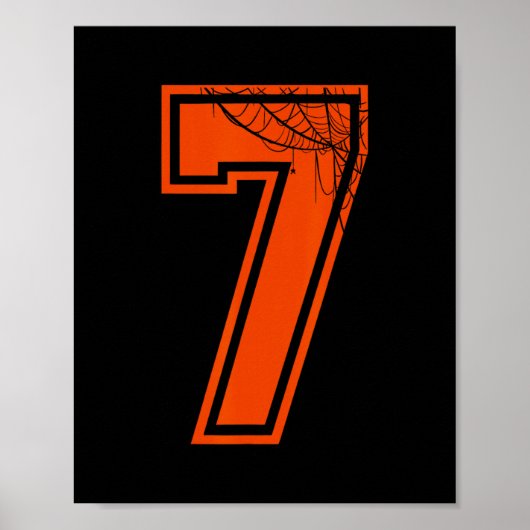 6 7 Spinnenweb Grappige Halloween Kostuum T-shirt Poster (Voorkant)