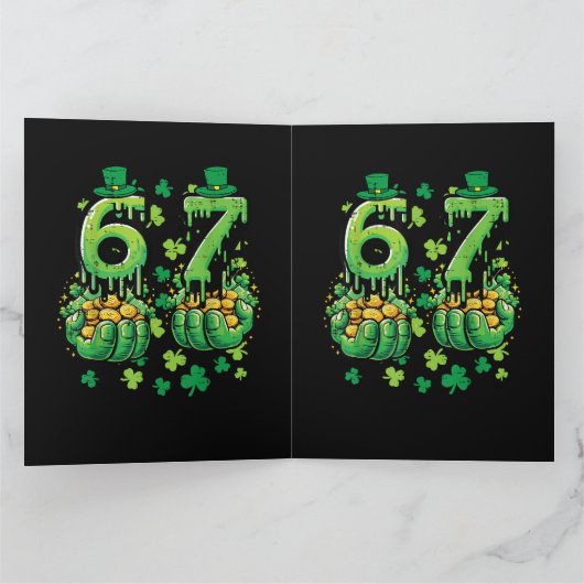 6 7 St. Patrick's Dag Bedankkaart (Binnen)