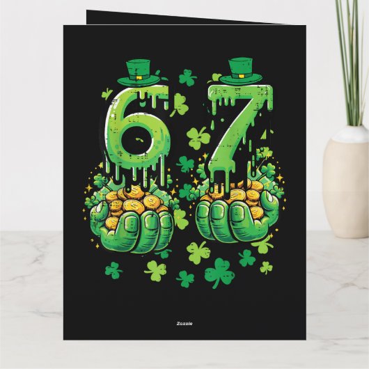6 7 St. Patrick's Dag Bedankkaart (Achterkant)