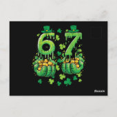 6 7 St. Patrick's Dag Briefkaart (Achterkant)