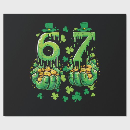 6 7 St. Patrick's Dag Cadeaupapier (Vlak)