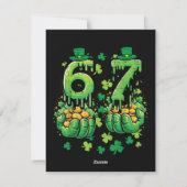 6 7 St. Patrick's Dag Feestdagenkaart (Achterkant)