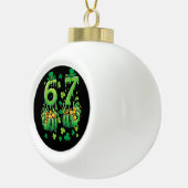 6 7 St. Patrick's Dag Keramische Bal Ornament (Rechts)