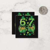 6 7 St. Patrick's Dag Notitiekaartje (Voorkant / Achterkant in situ)