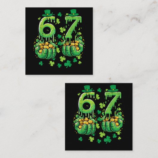 6 7 St. Patrick's Dag Notitiekaartje (Voorkant / Achterkant)