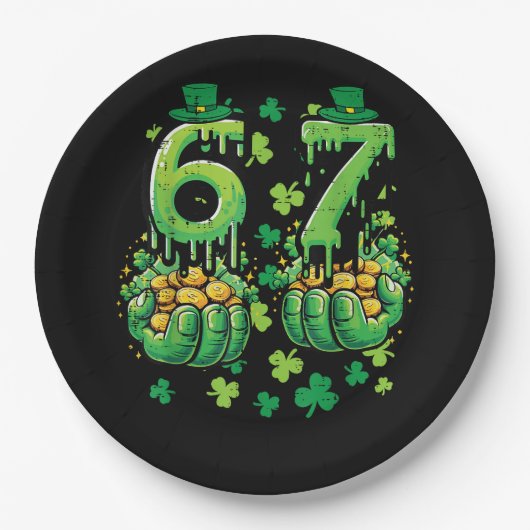 6 7 St. Patrick's Dag Papieren Bordje (Voorkant)