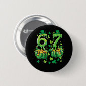 6 7 St. Patrick's Dag Ronde Button 5,7 Cm (Voorkant /achterkant)