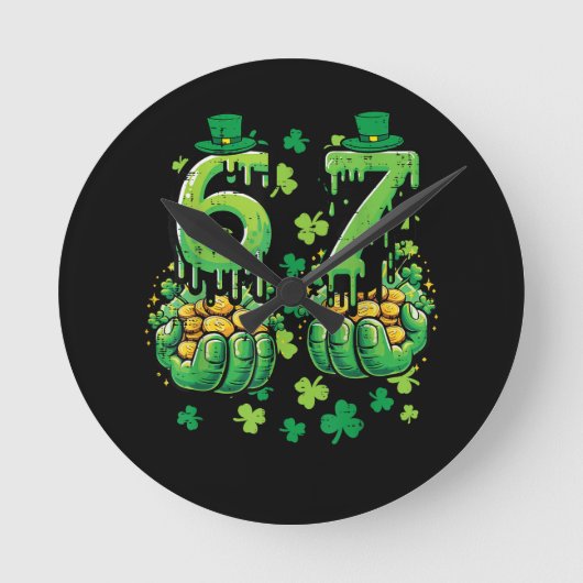 6 7 St. Patrick's Dag Ronde Klok (Voorkant)