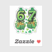 6 7 St. Patrick's Dag Sticker (Vel)