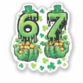 6 7 St. Patrick's Dag Sticker (Voorkant)