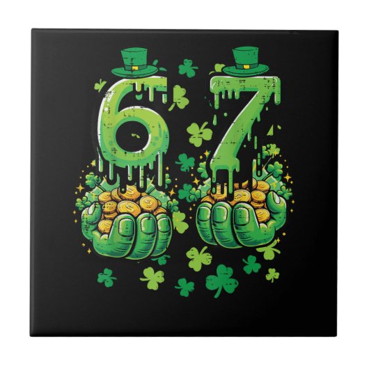 6 7 St. Patrick's Dag Tegeltje (Voorkant)