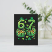 6 7 St Patricks Day Aankondigingskaart (Staand voorkant)