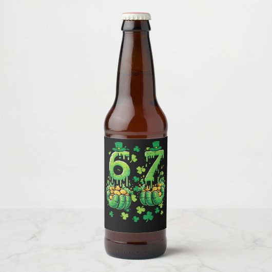 6 7 St Patricks Day Bier Etiket (Voorkant)