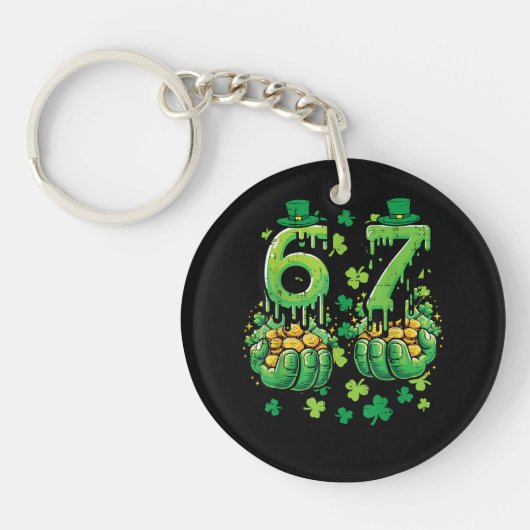 6 7 St Patricks Day Sleutelhanger (Voorkant)