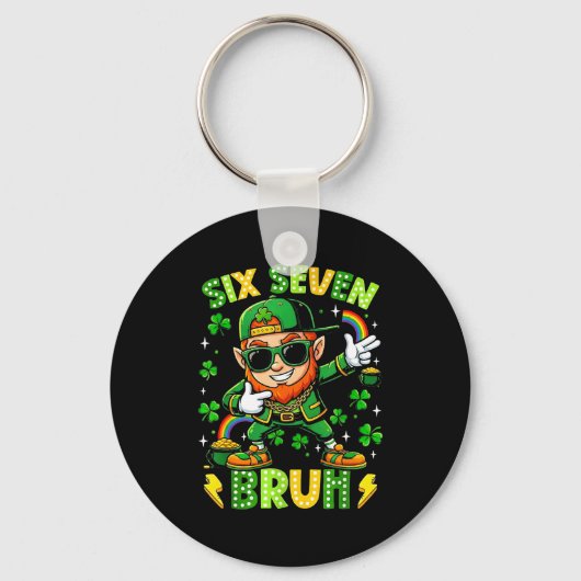 6 7 st. patricks day zes zeven meme sleutelhanger (Voorkant)