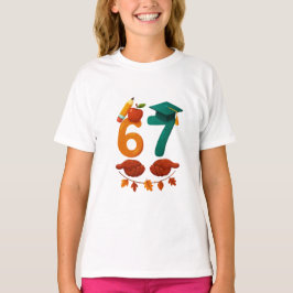 6 7 terug naar school cadeau voor studenten t-shirt