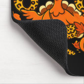 6 7 Thanksgiving Funny Leopard Bow Turkey Six Seve Muismat (Hoek)