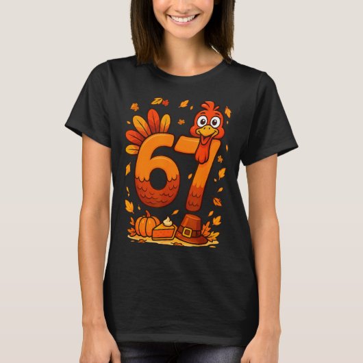 6 7 Thanksgiving Funny Turkey Thanksgiving 67 Men T-shirt (Voorkant)