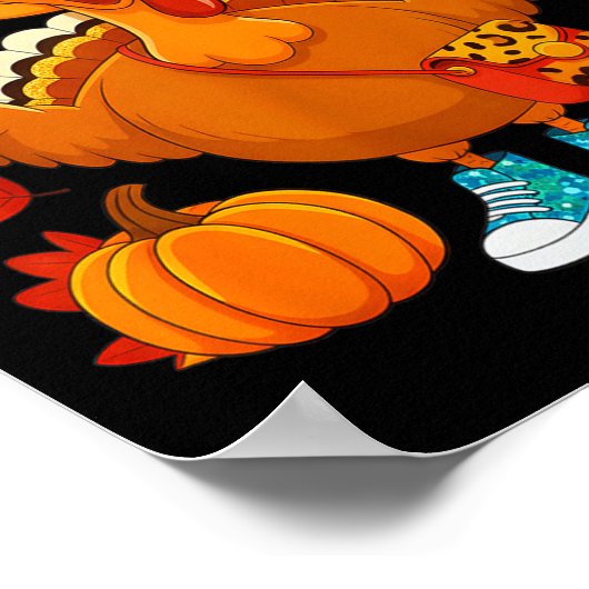 6 7 Thanksgiving Turkey Sungles Bow Six Seven Meme Poster (Hoek)