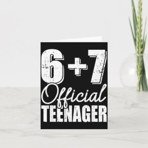 6 + 7 tiener 13e verjaardag kaart