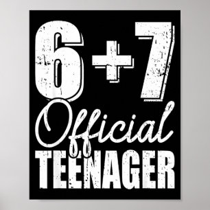 6 + 7 tiener 13e verjaardag poster
