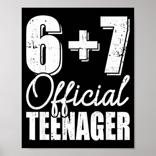 6 + 7 tiener 13e verjaardag poster (Voorkant)