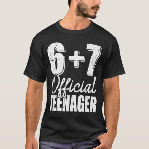 6 + 7 tiener 13e verjaardag t-shirt