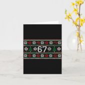 6 7 Ugly Christmas Trendy Meme Tween 67 Six Seven  Kaart (Gele Bloem)