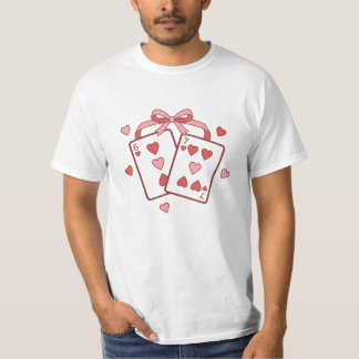 6 & 7 Valentine Hearts Design T-shirt