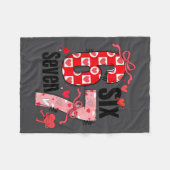 6 7 Valentine Six Seven Meme Coquette Bow Hearts  Fleece Deken (Voorkant (Horizontaal))