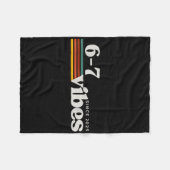 6 7 Vibes 2025 67 Meme Trendy Retro Grappige Uitdr Fleece Deken (Voorkant (Horizontaal))