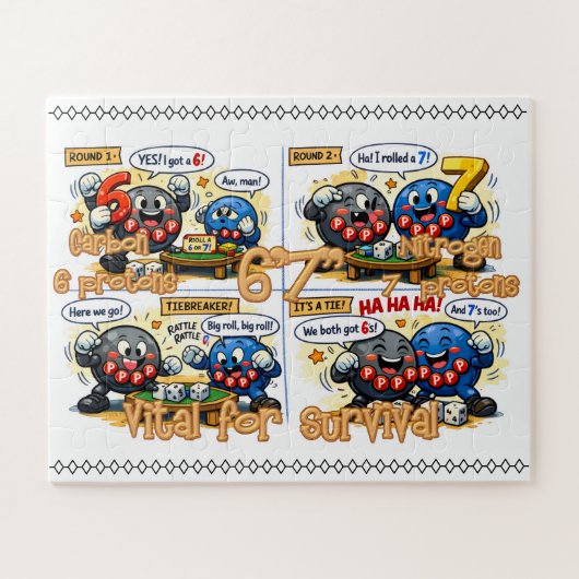 6’7” Vitale chemie-elementen voor overleving Legpuzzel (Horizontaal)