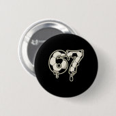 6 7 Voetbal Byll Drip Grafisch Zes Zeven Meme Ronde Button 5,7 Cm (Voorkant /achterkant)