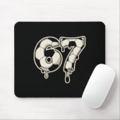 6 7 Voetbal Ll Drip Grafisch Zes Zeven Meme  Muismat (Met muis)
