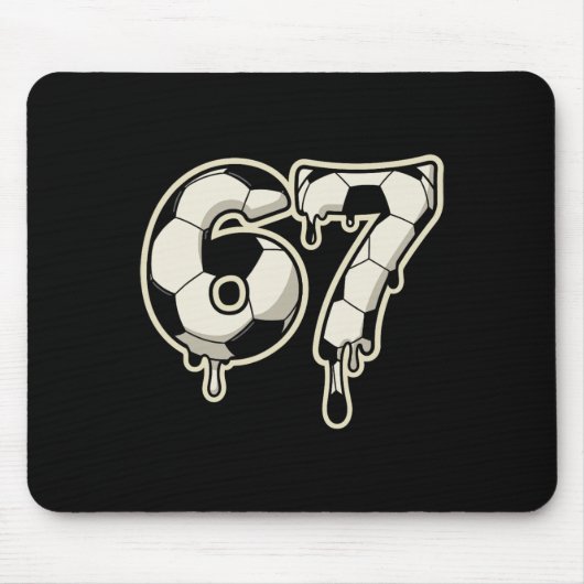 6 7 Voetbal Ll Drip Grafisch Zes Zeven Meme  Muismat (Voorkant)